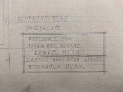 Blueprints for the John Bjokne House in Lowry 