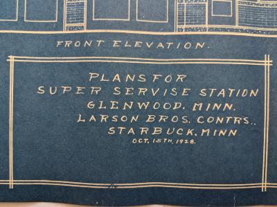 Blueprints for Super Service Station Glenwood 1928