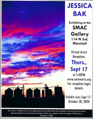 Jessica Bak Exhibit at SMAC Gallery, September 17-October 30, 2017