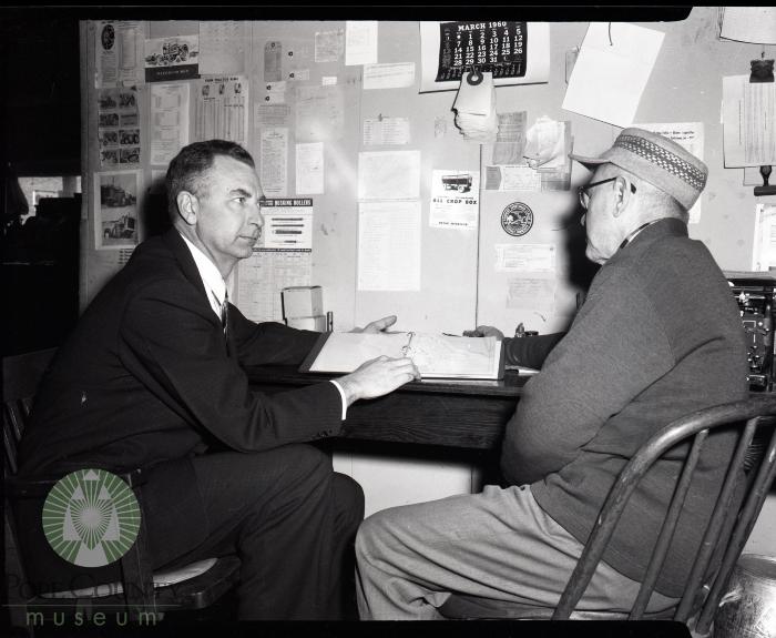 Larry Swaggert and O. A. Hovren in Glenwood Minnesota. 