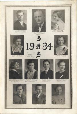 Starbuck High School Senior Class Photo 1934