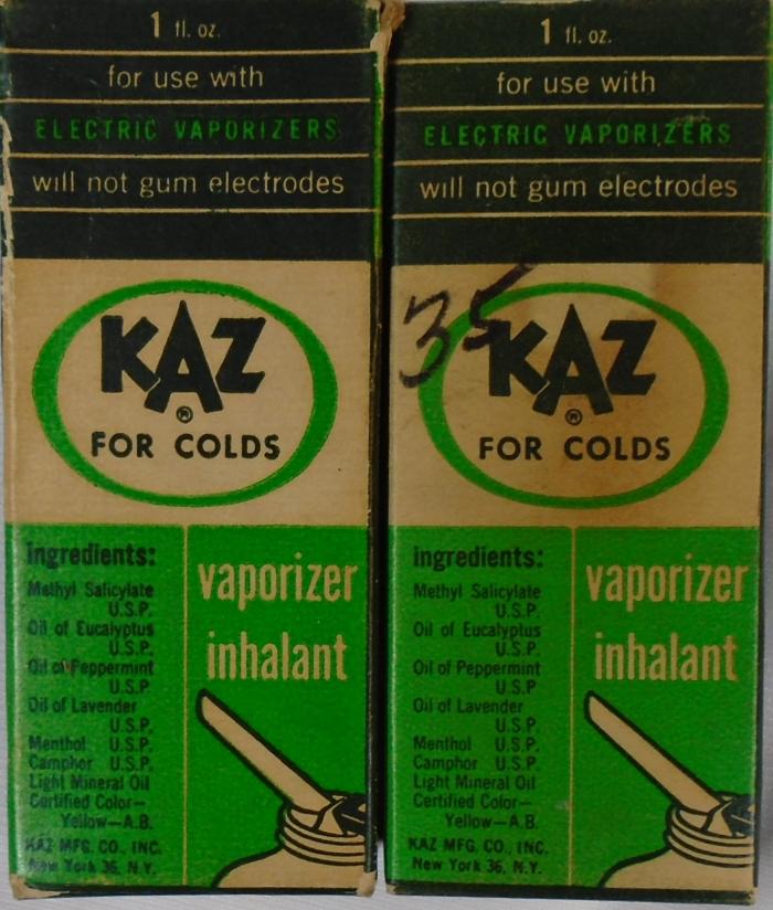 2 Bottles of KAZ Inhalent for Electric Vaporizer
