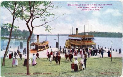 Steam Boat Docks at Big Island Park, Lake Minnetonka, Minn.