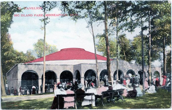 Pavillion [sic], Big Island Park, Minneapolis, Minn.