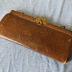 Brown Leather Clutch Purse