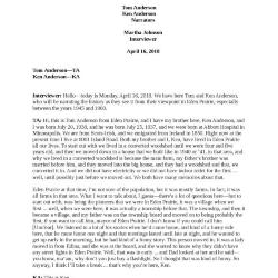 Transcript-Oral History-Tom and Ken Anderson