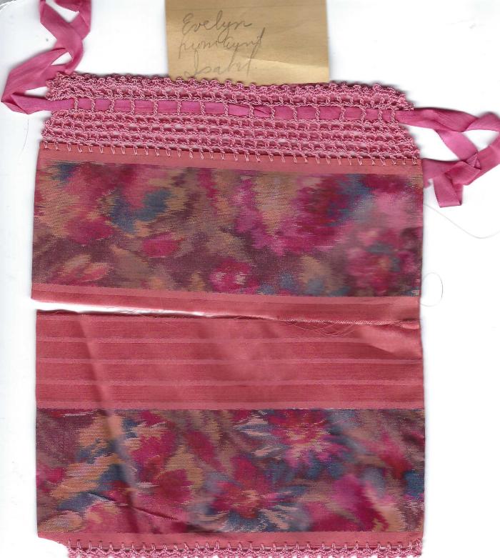 Pink and Red Fabric Pouch