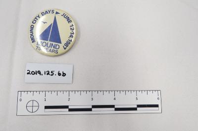 Promotional Pinback Button, "Mound City Days", 1987