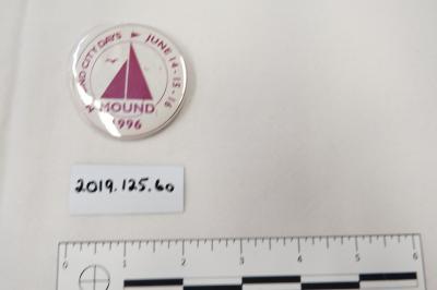 Pinback Button, "Mound City Days", 1996