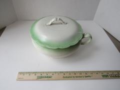 White and Green Chamber Pot