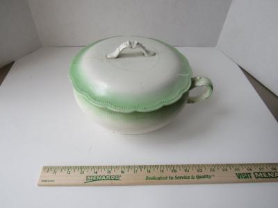 White and Green Chamber Pot