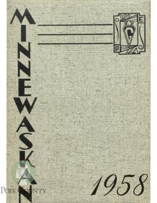 Glenwood High School 1958 yearbook "Minnewaskan" Glenwood, Minnesota