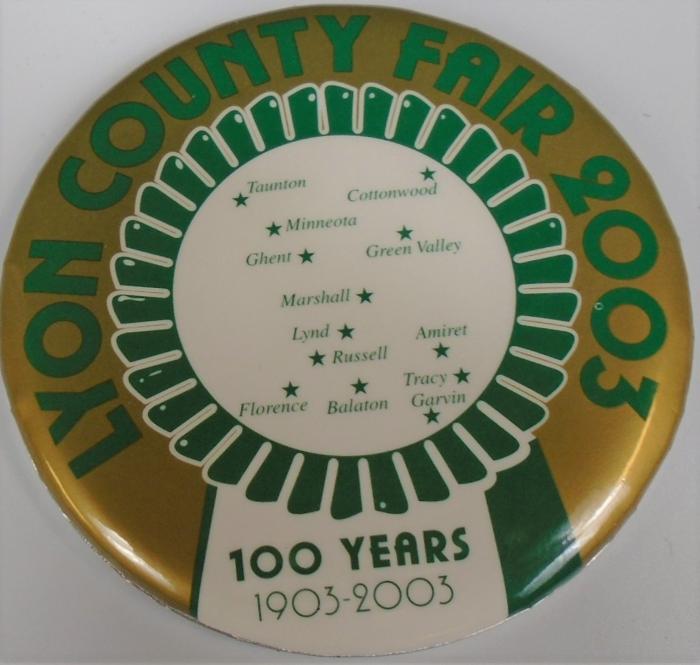 2003 Lyon County Fair Booster Button