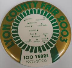 2003 Lyon County Fair Booster Button