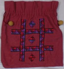 Red Denim Tote Bag