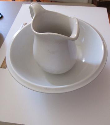 White Ironstone Wash Pitcher