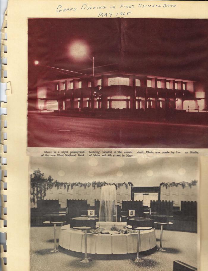 First National Bank, Marshall Grand Opening