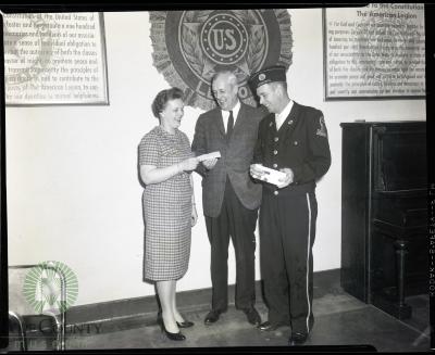 Mrs. Art Stone, Clifford Sommer, and L.A. Hendrickson, Glenwood, Minnesota 