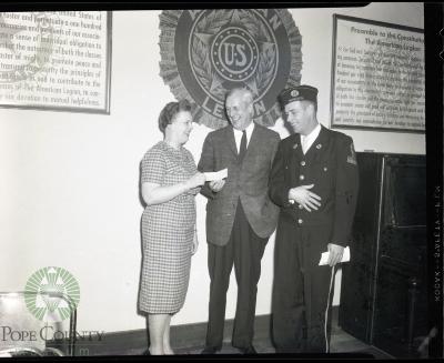 Mrs. Art Stone, Clifford Sommer, and L. S. Hendrickson, Glenwood, Minnesota 