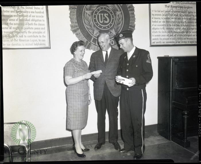 Mrs. Art Stone, Clifford Sommer, and L.A. Hendrickson, Glenwood, Minnesota 
