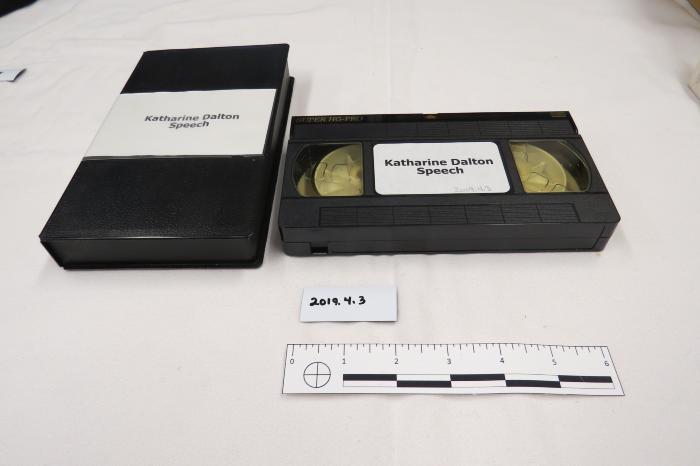Videotape, Katherine Dalton Memorial Speech