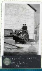 Leonard and Lorenz on Heider tractor 1948