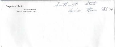 Southwest State Swim Team, Feb.ruary 1974