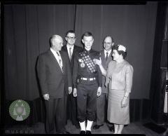 Paul Dyrstad Displays His Eagle Award, Glenwood Minnesota 