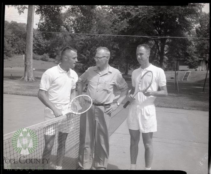 Tennis Exhibition at Sunset Beach Hotel, Glenwood Minnesota 
