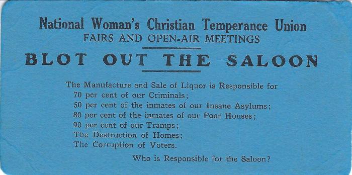 Blot out the Saloon