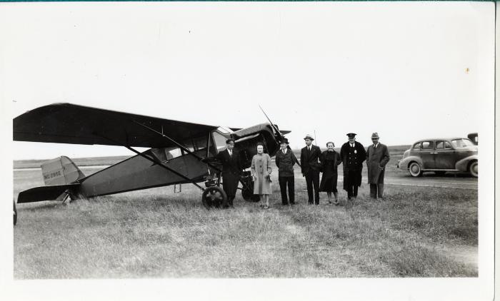 Group at Airport in Glenwood, Minnesota