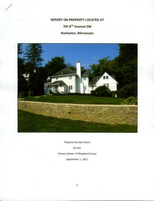 Report on Property Located at 705 8th Avenue SW, Rochester, Minnesota