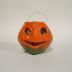 5" Diameter Orange Paperboard Jack-o-Lantern - Coller Family, Shakopee, 1940-1950