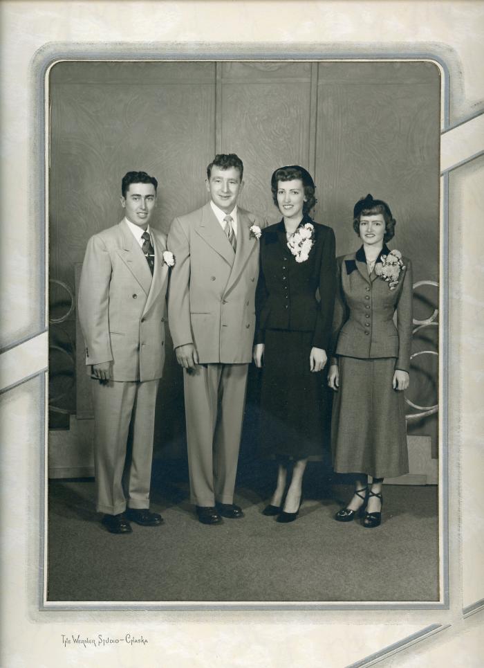 Reinke-McDevitt wedding portrait, 1951