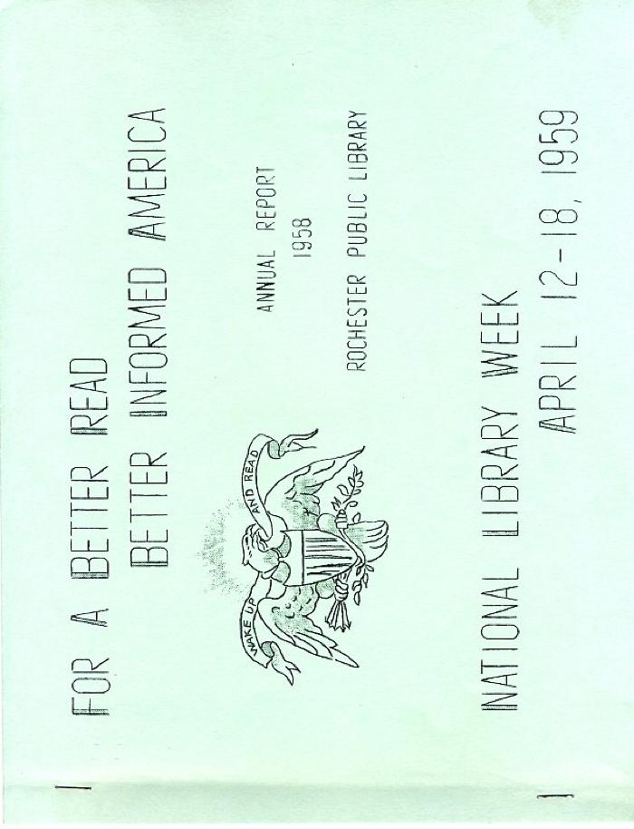 Rochester Public Library Annual Report 1958