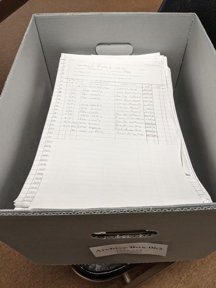 Financial Records for Glenwood Township 1945-2010