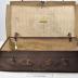 Brown leather suitcase