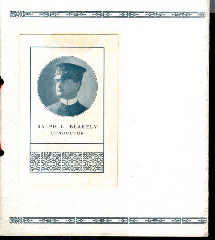 Souvenir Program Mayo Park Band 1914