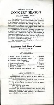 Fourth Annual Concert Season program