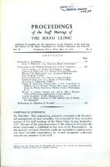 Proceedings of the Staff Meetings of the Mayo Clinic