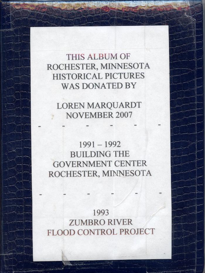 Building the Government Center and Zumbro River Flood Control Project
