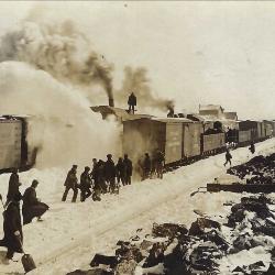 Shoveling Train Out