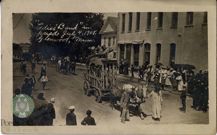 1908 Fourth of July Parade. Glenwood, Minnesota