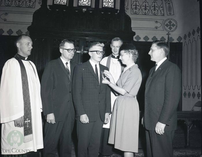Jerry Ogdahl Receives Pro Deo Et Patria Award, Glenwood, Minnesota 