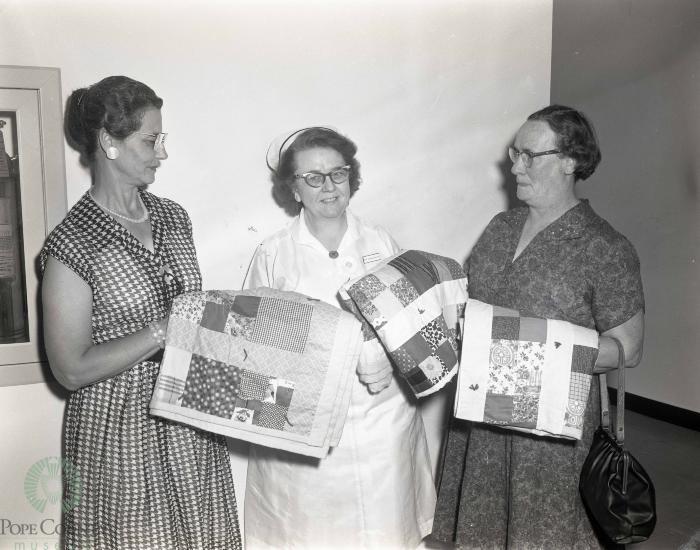 Women's Society Of Christian Service Gives Blankets, Glenwood, Minnesota