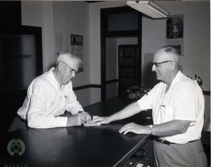 Lewis O. Haldorson Renews Drivers License, Glenwood, Minnesota 