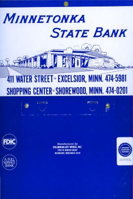 Minnetonka State Bank placard