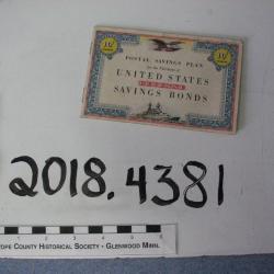 Defense Savings Bond Postal Savings Plan Booklet