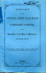 Report of the Special Joint Railroad Investigating Committee, to the Legislature of the State of Minnesota, Thirteenth Session