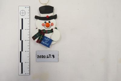 Snowman with "Let it Snow" Sign Christmas Ornament